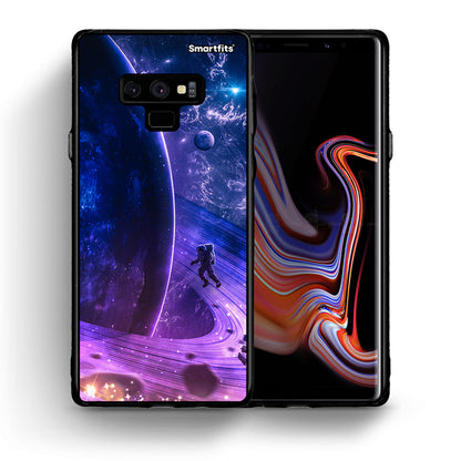 Θήκη Samsung Note 9 Lost Astronaut από τη Smartfits με σχέδιο στο πίσω μέρος και μαύρο περίβλημα | Samsung Note 9 Lost Astronaut case with colorful back and black bezels