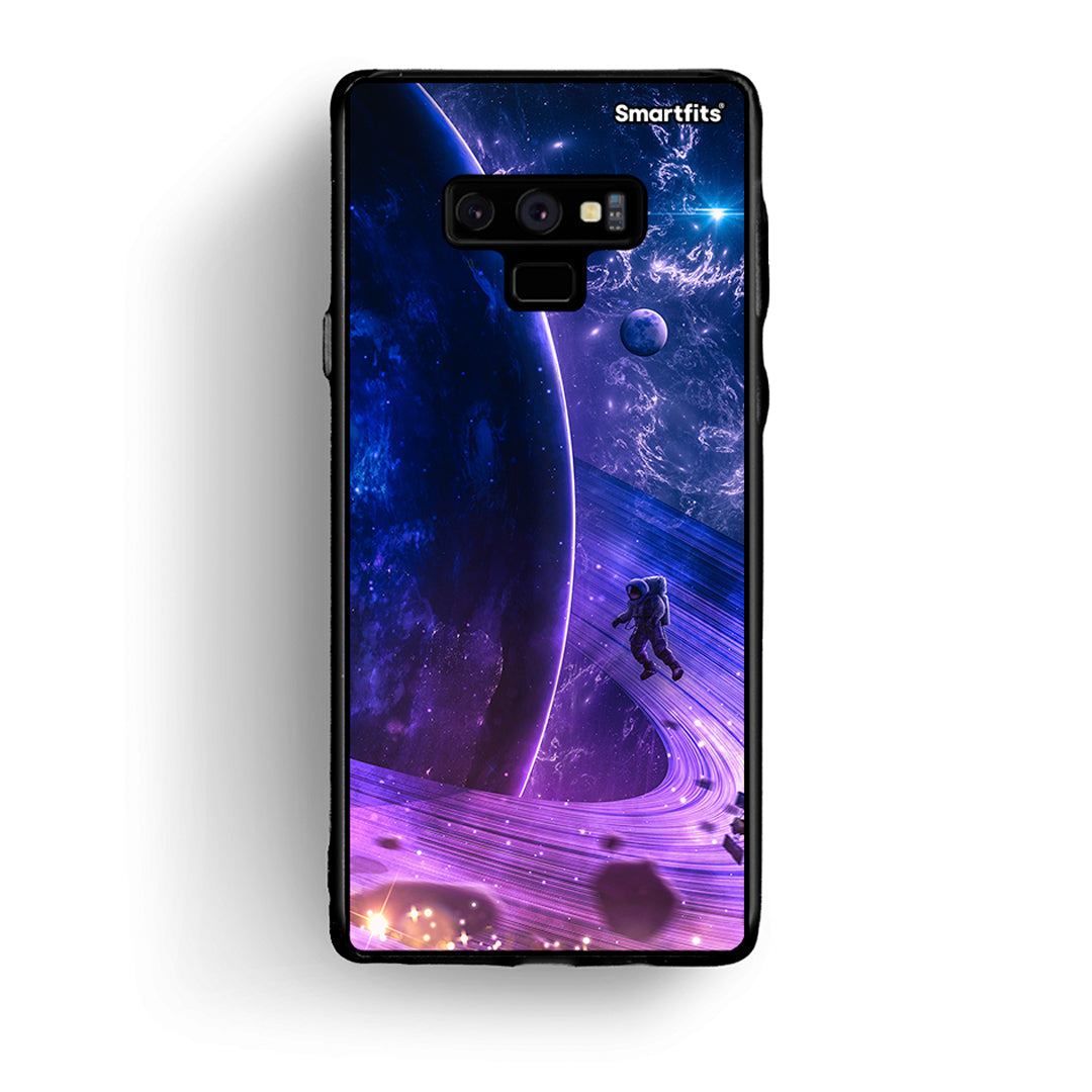 samsung note 9 Lost Astronaut θήκη από τη Smartfits με σχέδιο στο πίσω μέρος και μαύρο περίβλημα | Smartphone case with colorful back and black bezels by Smartfits