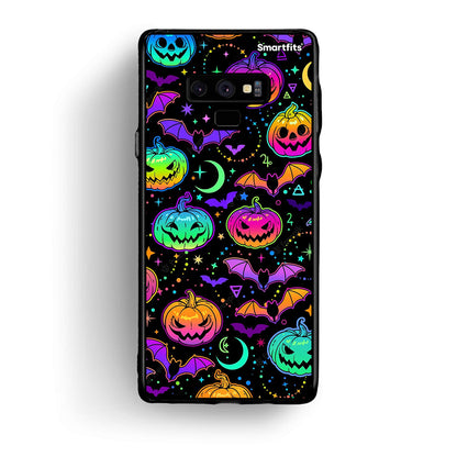 samsung note 9 Neon Halloween θήκη από τη Smartfits με σχέδιο στο πίσω μέρος και μαύρο περίβλημα | Smartphone case with colorful back and black bezels by Smartfits