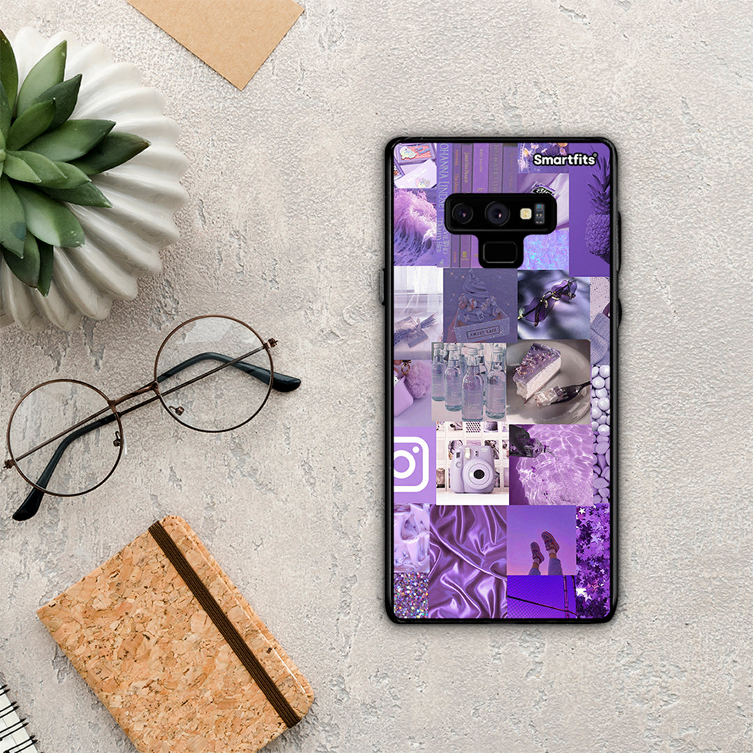 Purple Aesthetic Collage - Samsung Galaxy Note 9 θήκη