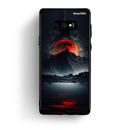 samsung note 9 Red Full Moon θήκη από τη Smartfits με σχέδιο στο πίσω μέρος και μαύρο περίβλημα | Smartphone case with colorful back and black bezels by Smartfits