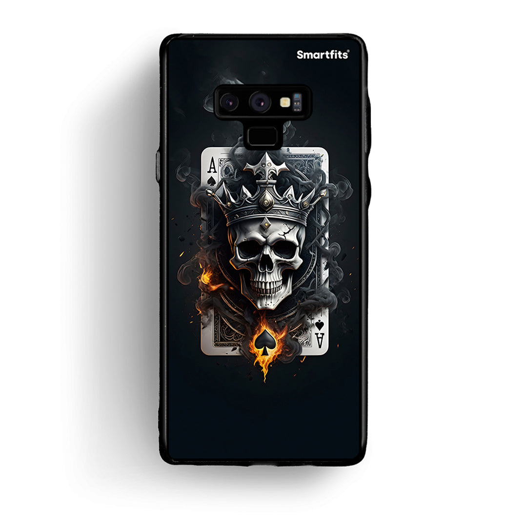 samsung note 9 Skull King Ace θήκη από τη Smartfits με σχέδιο στο πίσω μέρος και μαύρο περίβλημα | Smartphone case with colorful back and black bezels by Smartfits