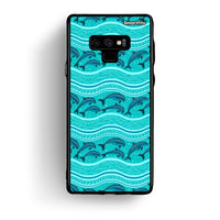 Thumbnail for samsung note 9 Swimming Dolphins θήκη από τη Smartfits με σχέδιο στο πίσω μέρος και μαύρο περίβλημα | Smartphone case with colorful back and black bezels by Smartfits