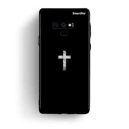 samsung note 9 White Cross θήκη από τη Smartfits με σχέδιο στο πίσω μέρος και μαύρο περίβλημα | Smartphone case with colorful back and black bezels by Smartfits
