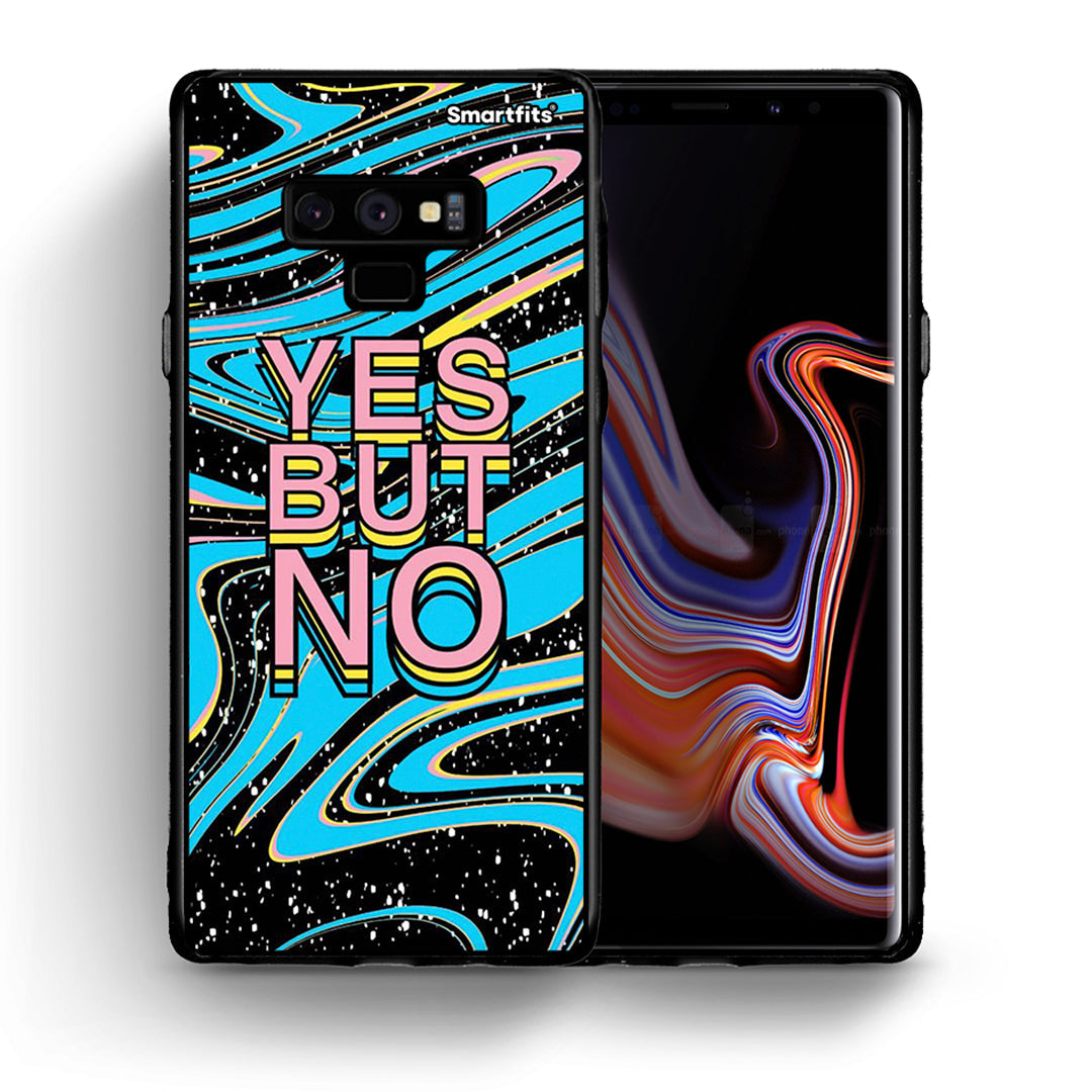 Θήκη Samsung Note 9 Yes But No από τη Smartfits με σχέδιο στο πίσω μέρος και μαύρο περίβλημα | Samsung Note 9 Yes But No case with colorful back and black bezels