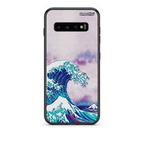 Thumbnail for samsung s10 Blue Waves θήκη από τη Smartfits με σχέδιο στο πίσω μέρος και μαύρο περίβλημα | Smartphone case with colorful back and black bezels by Smartfits