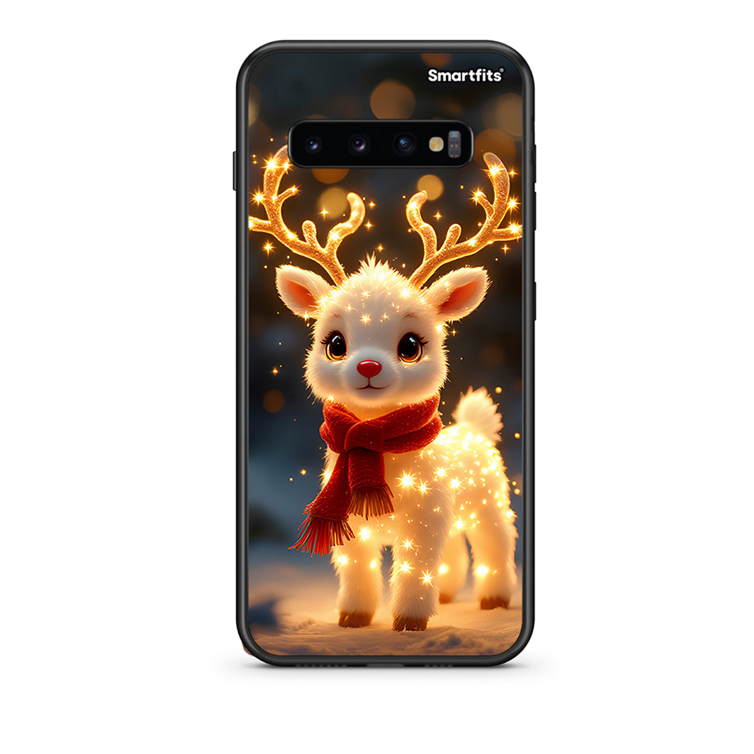 samsung s10 Christmas Cutie θήκη από τη Smartfits με σχέδιο στο πίσω μέρος και μαύρο περίβλημα | Smartphone case with colorful back and black bezels by Smartfits