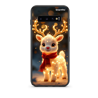 samsung s10 plus Christmas Cutie θήκη από τη Smartfits με σχέδιο στο πίσω μέρος και μαύρο περίβλημα | Smartphone case with colorful back and black bezels by Smartfits