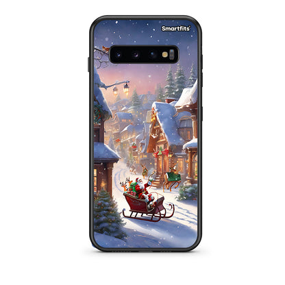 samsung s10 Christmas Snow θήκη από τη Smartfits με σχέδιο στο πίσω μέρος και μαύρο περίβλημα | Smartphone case with colorful back and black bezels by Smartfits
