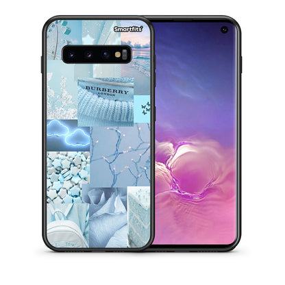 Θήκη Samsung S10 Ciel Aesthetic Collage από τη Smartfits με σχέδιο στο πίσω μέρος και μαύρο περίβλημα | Samsung S10 Ciel Aesthetic Collage case with colorful back and black bezels