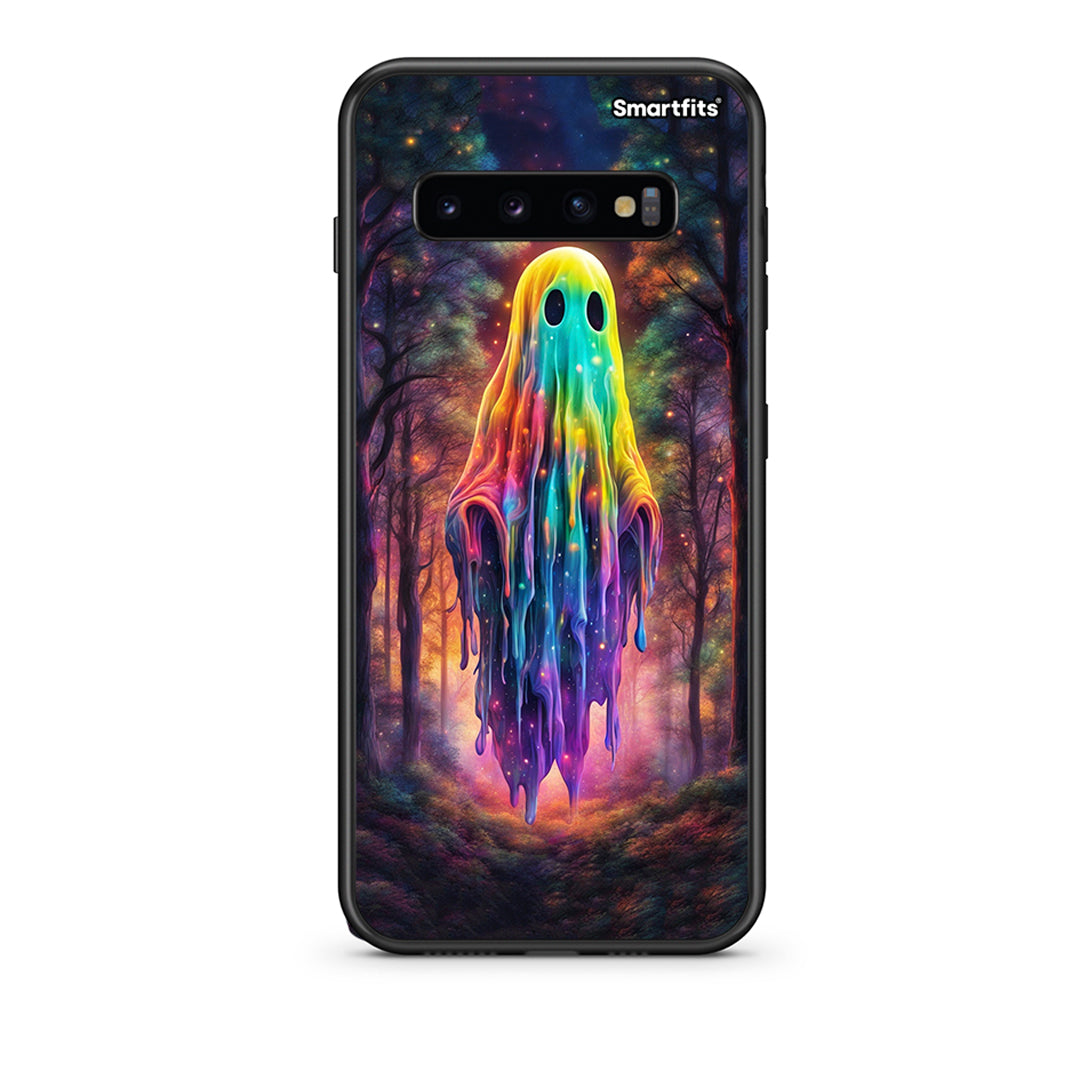 samsung s10 plus Halloween Ghost θήκη από τη Smartfits με σχέδιο στο πίσω μέρος και μαύρο περίβλημα | Smartphone case with colorful back and black bezels by Smartfits