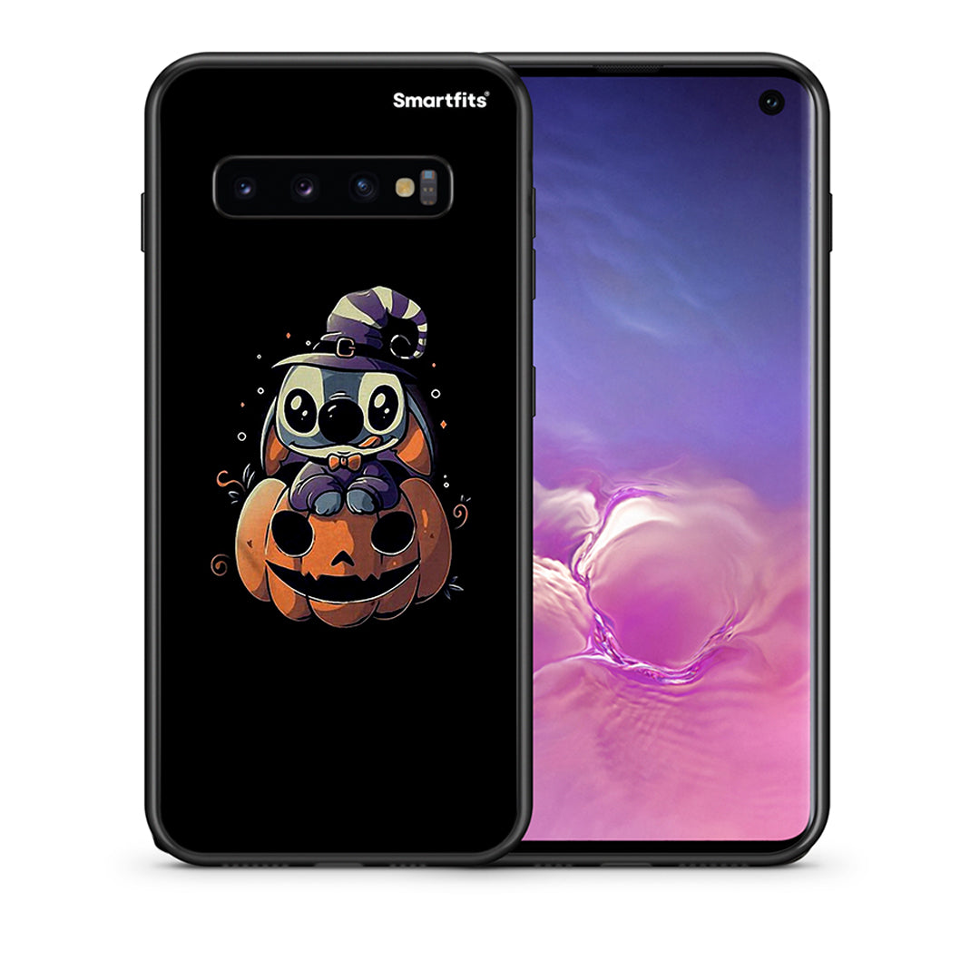 Θήκη Samsung S10 Halloween Stitch από τη Smartfits με σχέδιο στο πίσω μέρος και μαύρο περίβλημα | Samsung S10 Halloween Stitch case with colorful back and black bezels