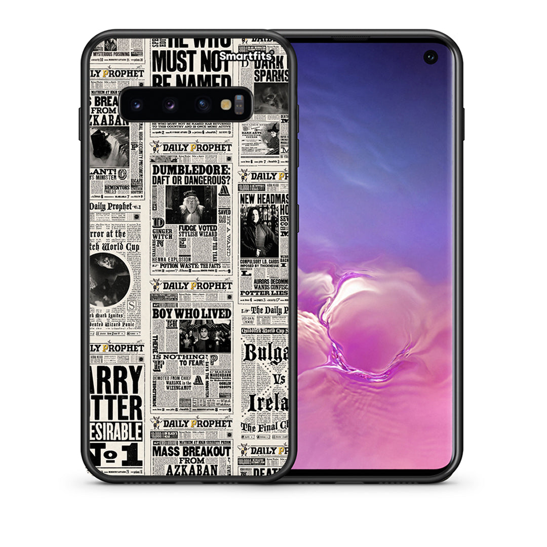 Θήκη Samsung S10 Harry Paper από τη Smartfits με σχέδιο στο πίσω μέρος και μαύρο περίβλημα | Samsung S10 Harry Paper case with colorful back and black bezels