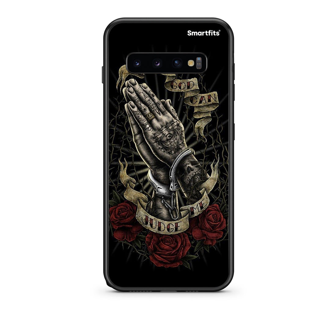 samsung s10 plus Judge By God θήκη από τη Smartfits με σχέδιο στο πίσω μέρος και μαύρο περίβλημα | Smartphone case with colorful back and black bezels by Smartfits