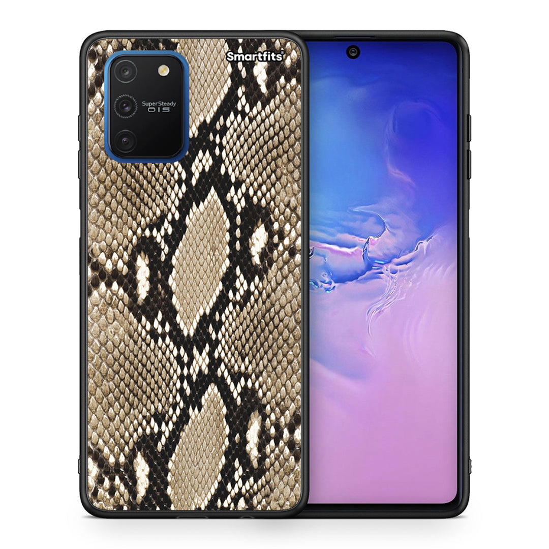 Θήκη Samsung Galaxy S10 Lite Fashion Snake Animal από τη Smartfits με σχέδιο στο πίσω μέρος και μαύρο περίβλημα | Samsung Galaxy S10 Lite Fashion Snake Animal case with colorful back and black bezels