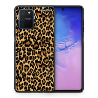 Thumbnail for Θήκη Samsung Galaxy S10 Lite Leopard Animal από τη Smartfits με σχέδιο στο πίσω μέρος και μαύρο περίβλημα | Samsung Galaxy S10 Lite Leopard Animal case with colorful back and black bezels