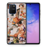 Thumbnail for Θήκη Samsung Galaxy S10 Lite Anime Collage από τη Smartfits με σχέδιο στο πίσω μέρος και μαύρο περίβλημα | Samsung Galaxy S10 Lite Anime Collage case with colorful back and black bezels