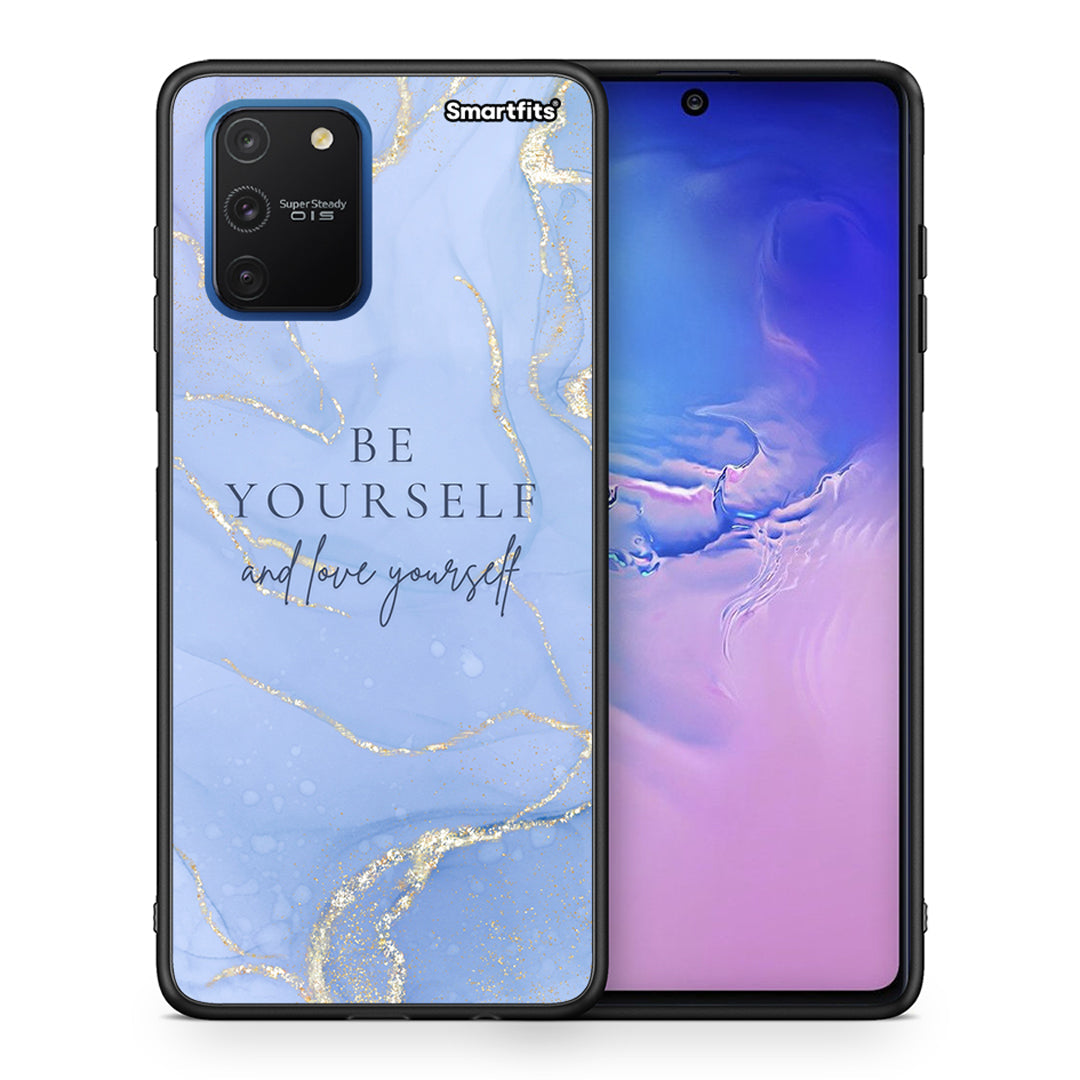 Θήκη Samsung Galaxy S10 Lite Be Yourself από τη Smartfits με σχέδιο στο πίσω μέρος και μαύρο περίβλημα | Samsung Galaxy S10 Lite Be Yourself case with colorful back and black bezels