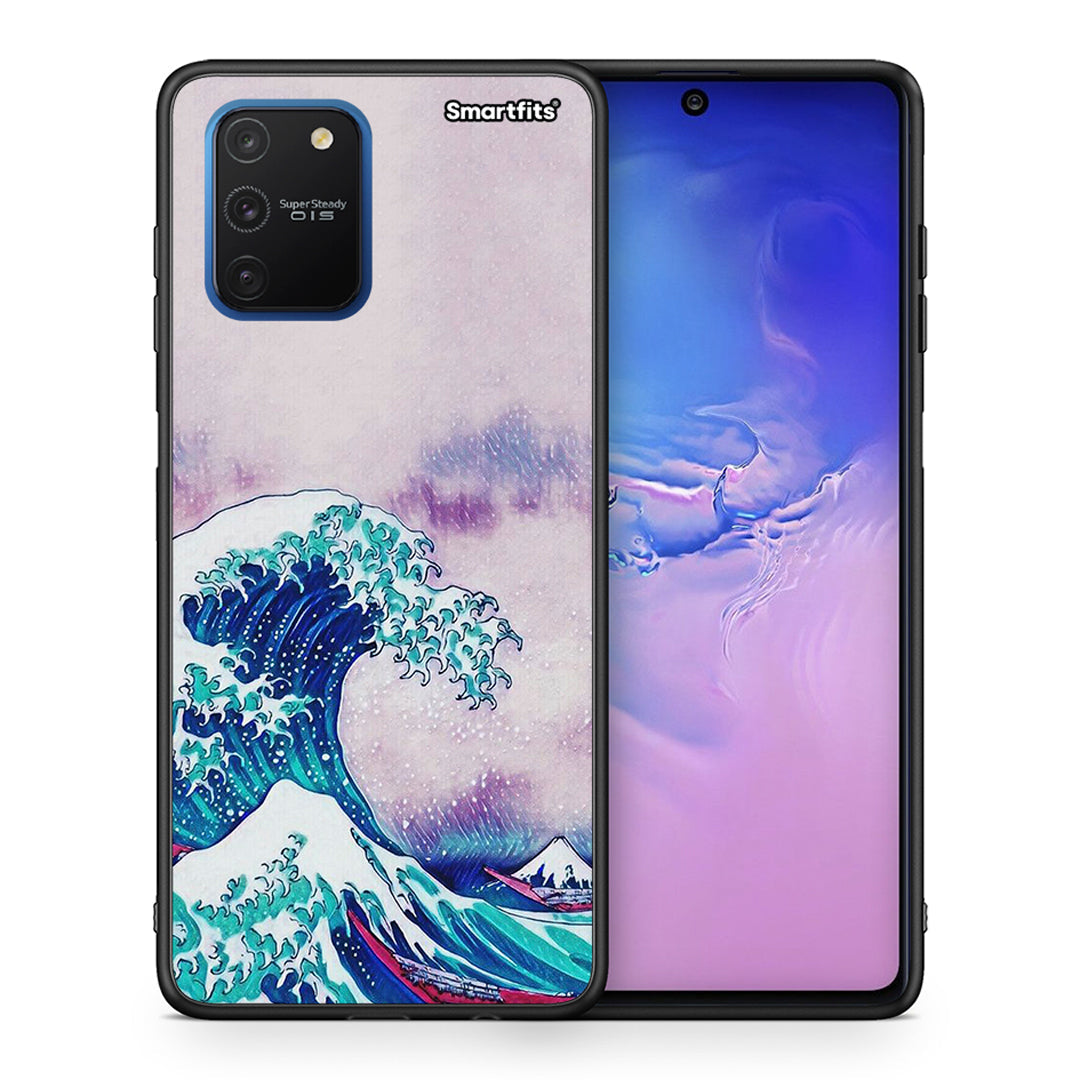 Θήκη Samsung Galaxy S10 Lite Blue Waves από τη Smartfits με σχέδιο στο πίσω μέρος και μαύρο περίβλημα | Samsung Galaxy S10 Lite Blue Waves case with colorful back and black bezels