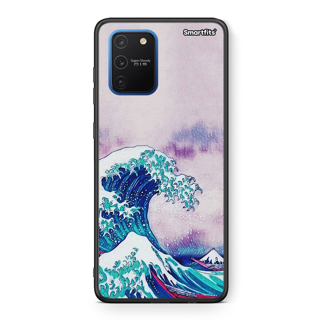 Samsung Galaxy S10 Lite Blue Waves θήκη από τη Smartfits με σχέδιο στο πίσω μέρος και μαύρο περίβλημα | Smartphone case with colorful back and black bezels by Smartfits