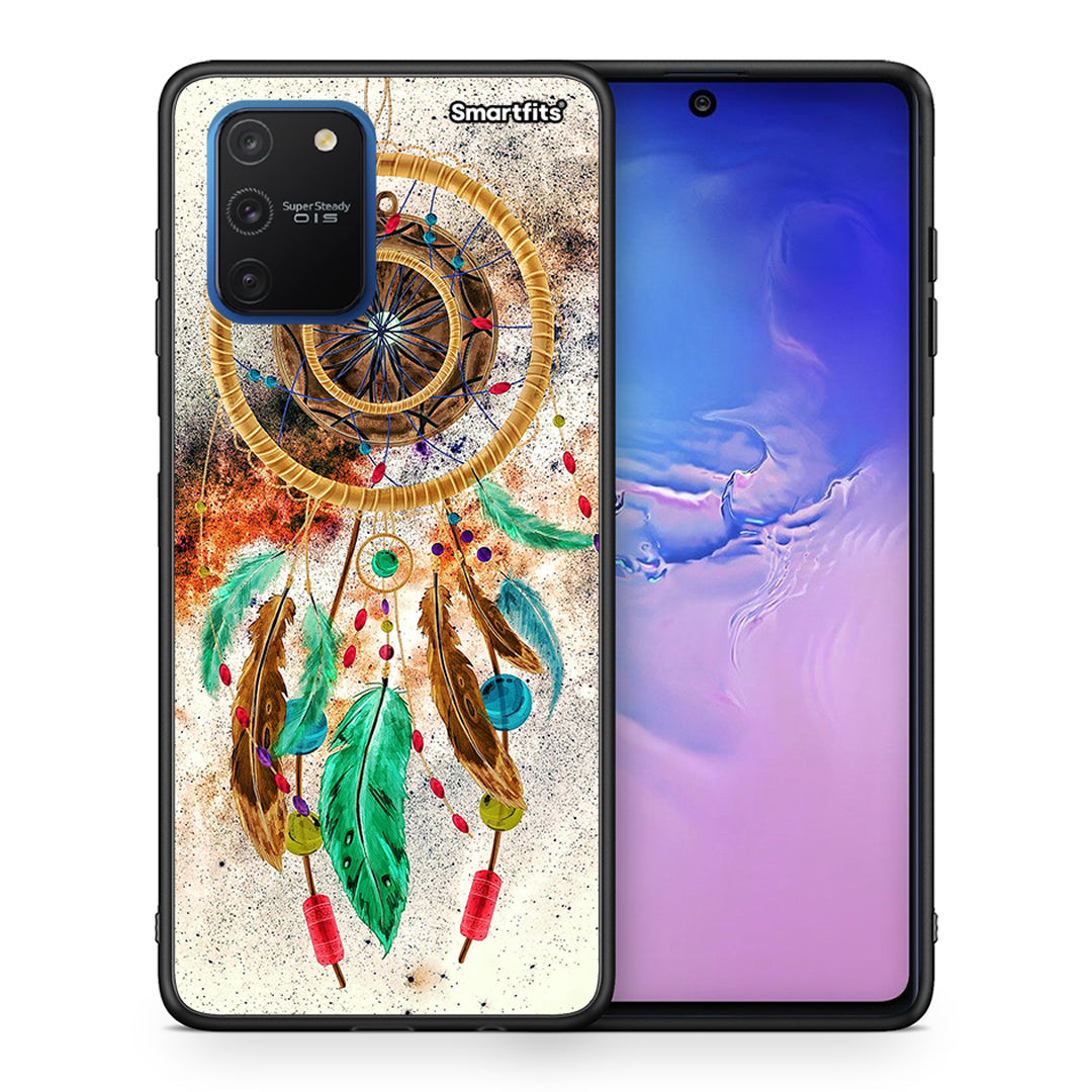 Θήκη Samsung Galaxy S10 Lite DreamCatcher Boho από τη Smartfits με σχέδιο στο πίσω μέρος και μαύρο περίβλημα | Samsung Galaxy S10 Lite DreamCatcher Boho case with colorful back and black bezels