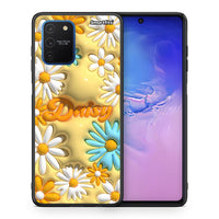 Thumbnail for Θήκη Samsung Galaxy S10 Lite Bubble Daisies από τη Smartfits με σχέδιο στο πίσω μέρος και μαύρο περίβλημα | Samsung Galaxy S10 Lite Bubble Daisies case with colorful back and black bezels