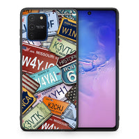 Thumbnail for Θήκη Samsung Galaxy S10 Lite Car Plates από τη Smartfits με σχέδιο στο πίσω μέρος και μαύρο περίβλημα | Samsung Galaxy S10 Lite Car Plates case with colorful back and black bezels