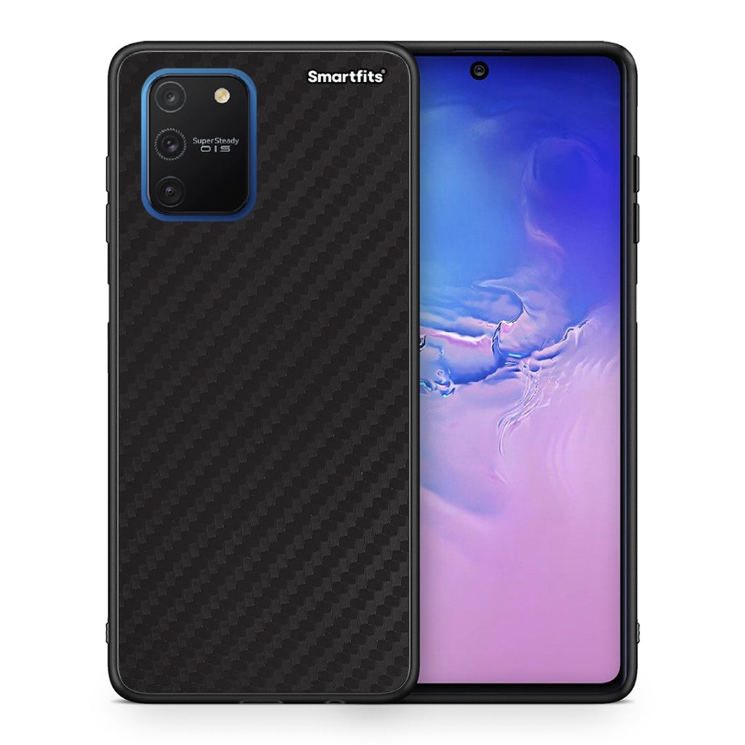 Θήκη Samsung Galaxy S10 Lite Carbon Black από τη Smartfits με σχέδιο στο πίσω μέρος και μαύρο περίβλημα | Samsung Galaxy S10 Lite Carbon Black case with colorful back and black bezels