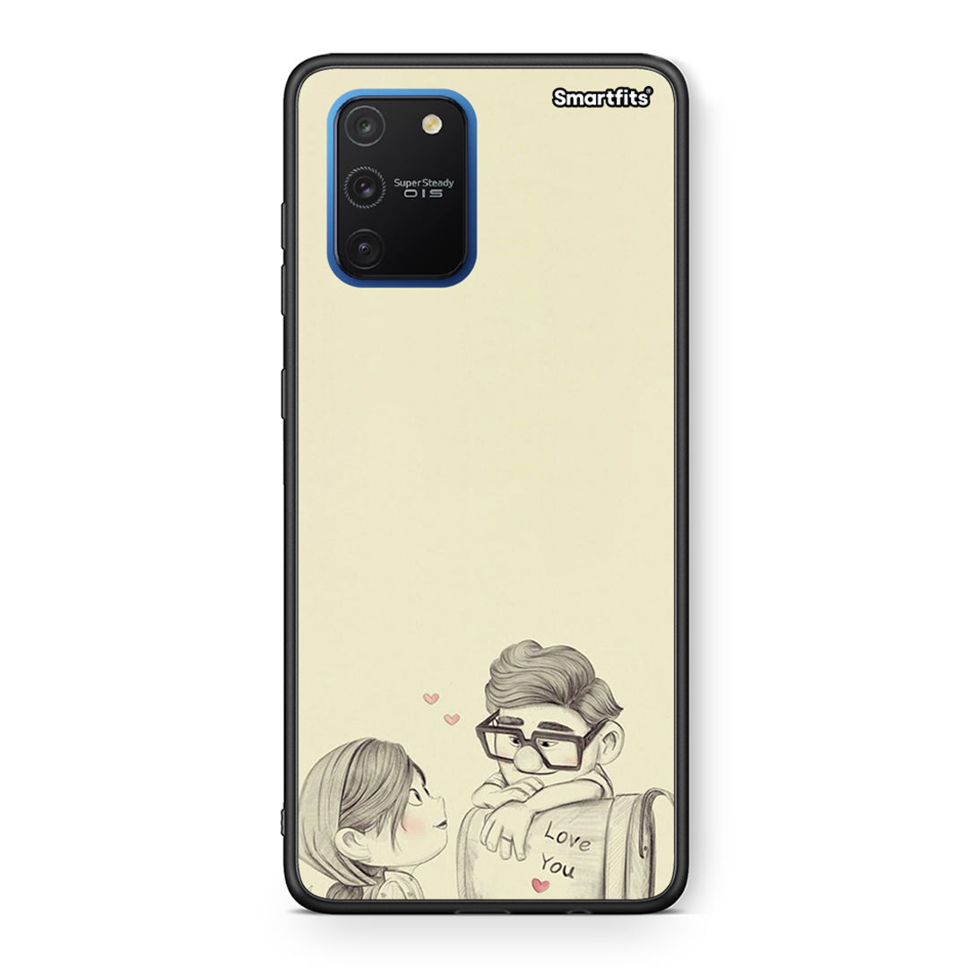 Samsung Galaxy S10 Lite Carl And Ellie θήκη από τη Smartfits με σχέδιο στο πίσω μέρος και μαύρο περίβλημα | Smartphone case with colorful back and black bezels by Smartfits