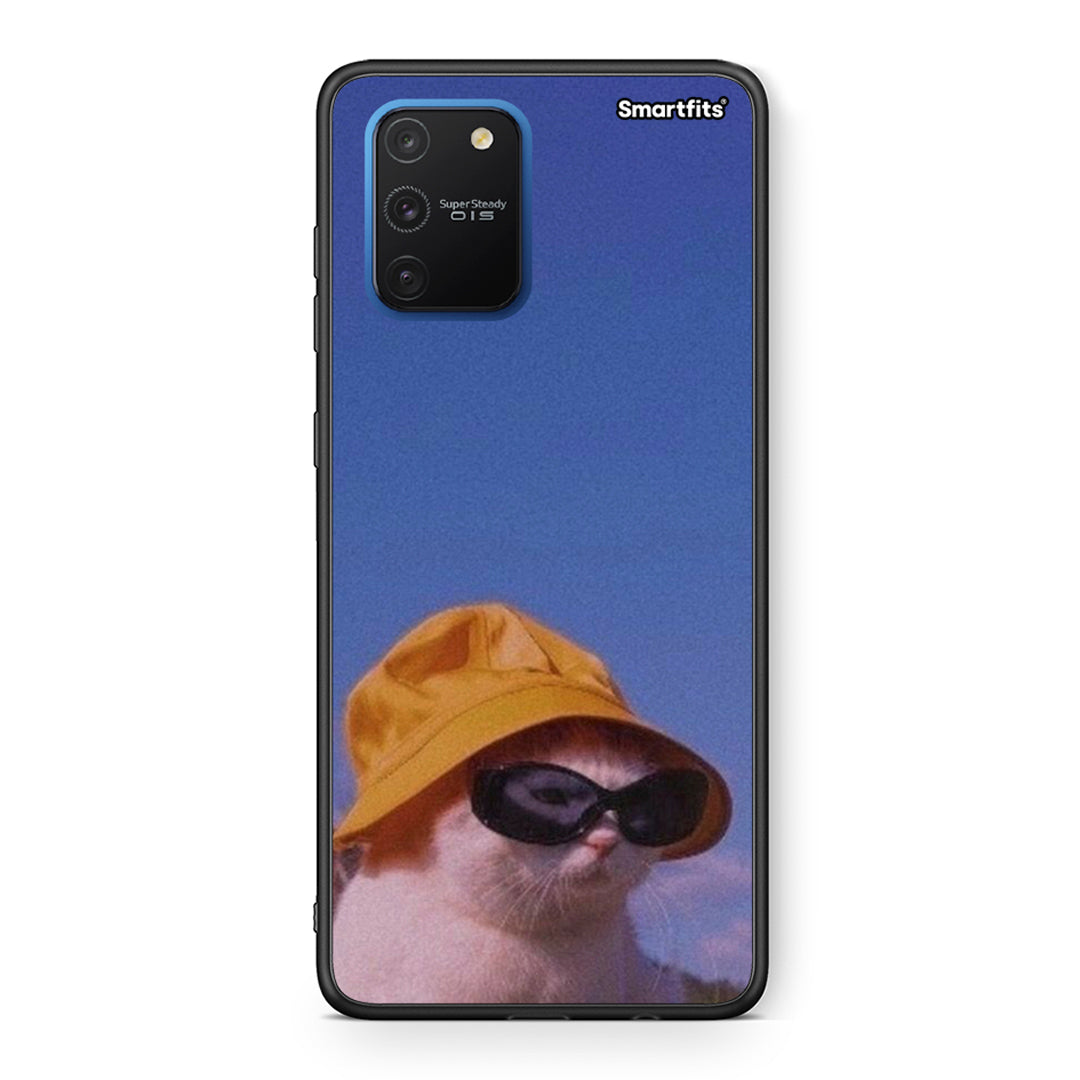 Samsung Galaxy S10 Lite Cat Diva θήκη από τη Smartfits με σχέδιο στο πίσω μέρος και μαύρο περίβλημα | Smartphone case with colorful back and black bezels by Smartfits