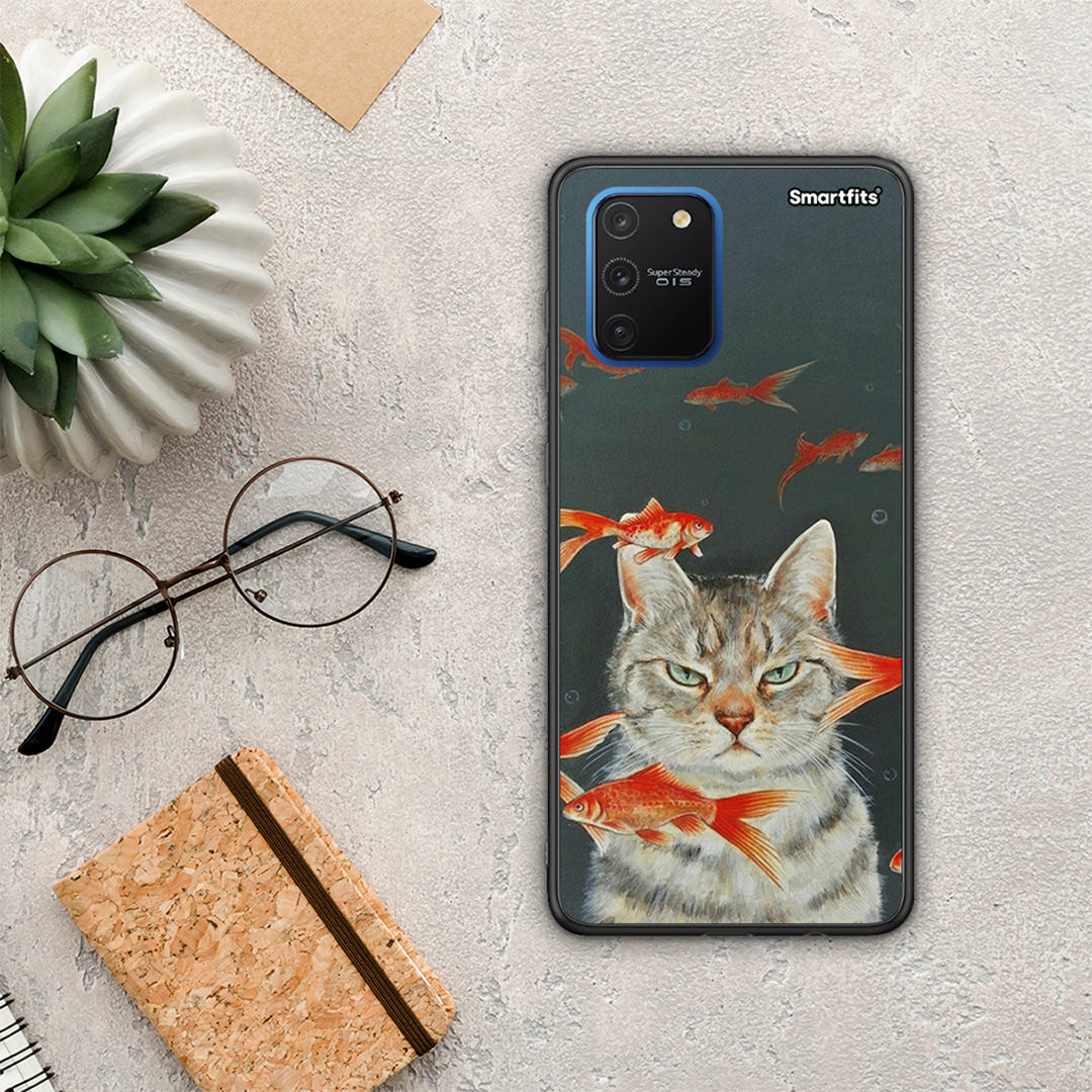 Cat Goldfish - Samsung Galaxy S10 Lite θήκη