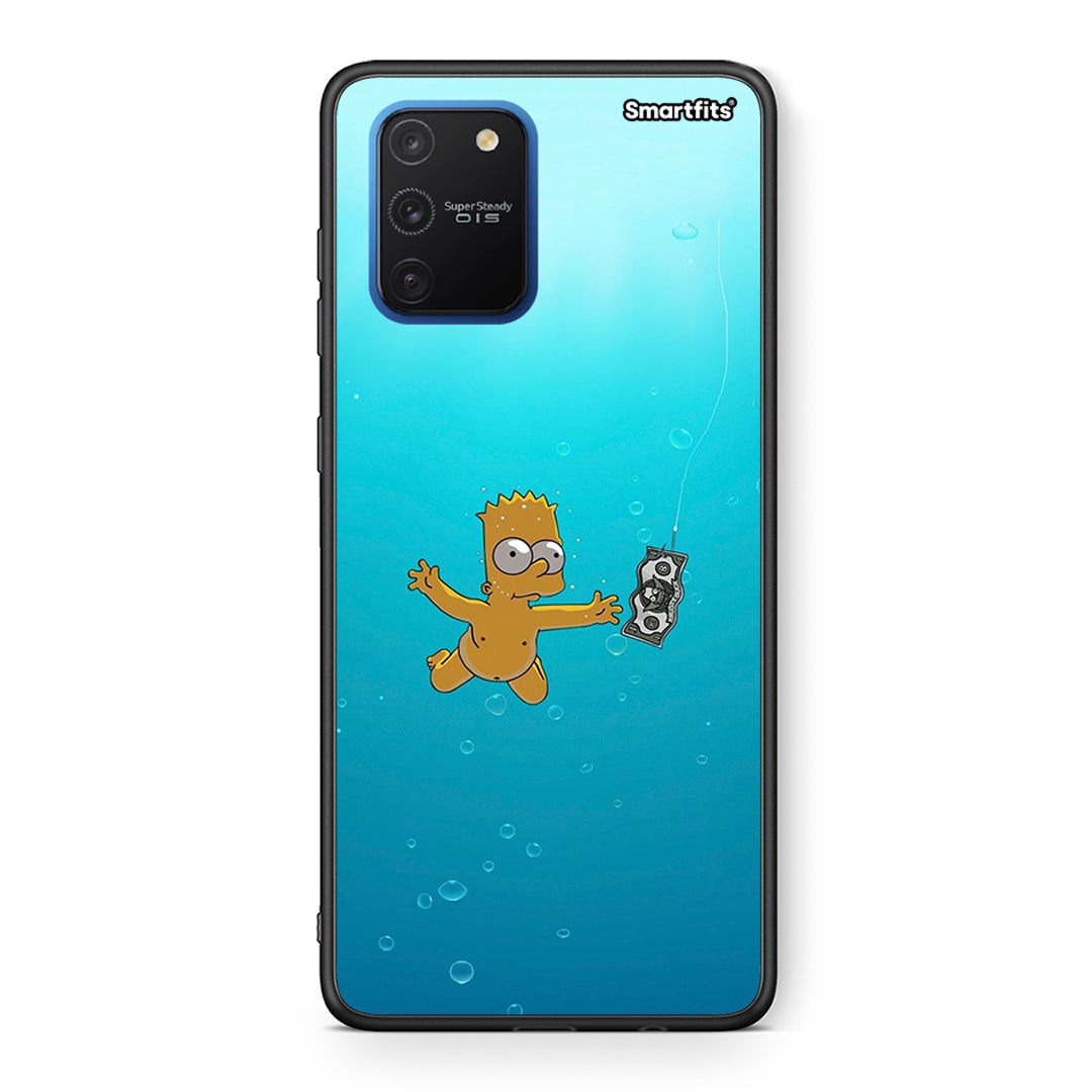Samsung Galaxy S10 Lite Chasing Money θήκη από τη Smartfits με σχέδιο στο πίσω μέρος και μαύρο περίβλημα | Smartphone case with colorful back and black bezels by Smartfits