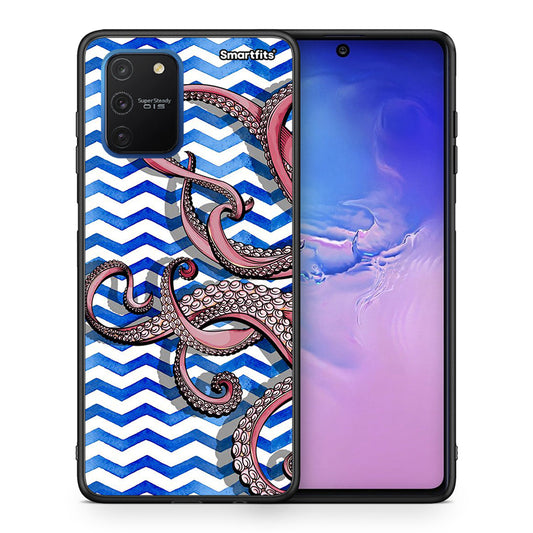 Θήκη Samsung Galaxy S10 Lite Chevron Devilfish από τη Smartfits με σχέδιο στο πίσω μέρος και μαύρο περίβλημα | Samsung Galaxy S10 Lite Chevron Devilfish case with colorful back and black bezels
