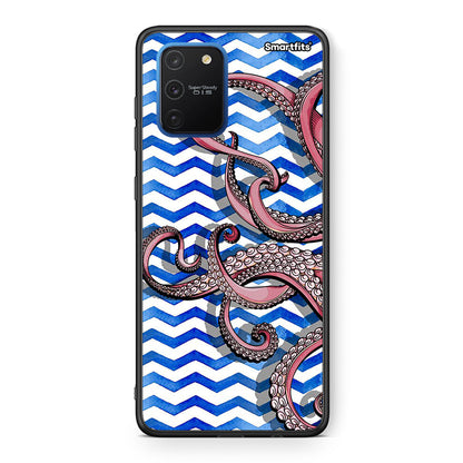Samsung Galaxy S10 Lite Chevron Devilfish θήκη από τη Smartfits με σχέδιο στο πίσω μέρος και μαύρο περίβλημα | Smartphone case with colorful back and black bezels by Smartfits