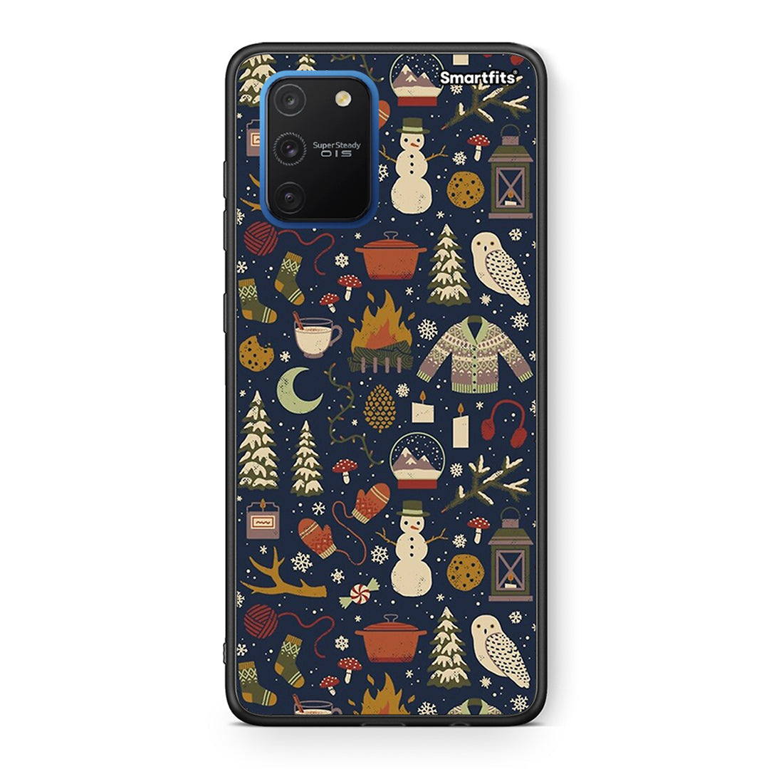 Samsung Galaxy S10 Lite Christmas Elements θήκη από τη Smartfits με σχέδιο στο πίσω μέρος και μαύρο περίβλημα | Smartphone case with colorful back and black bezels by Smartfits