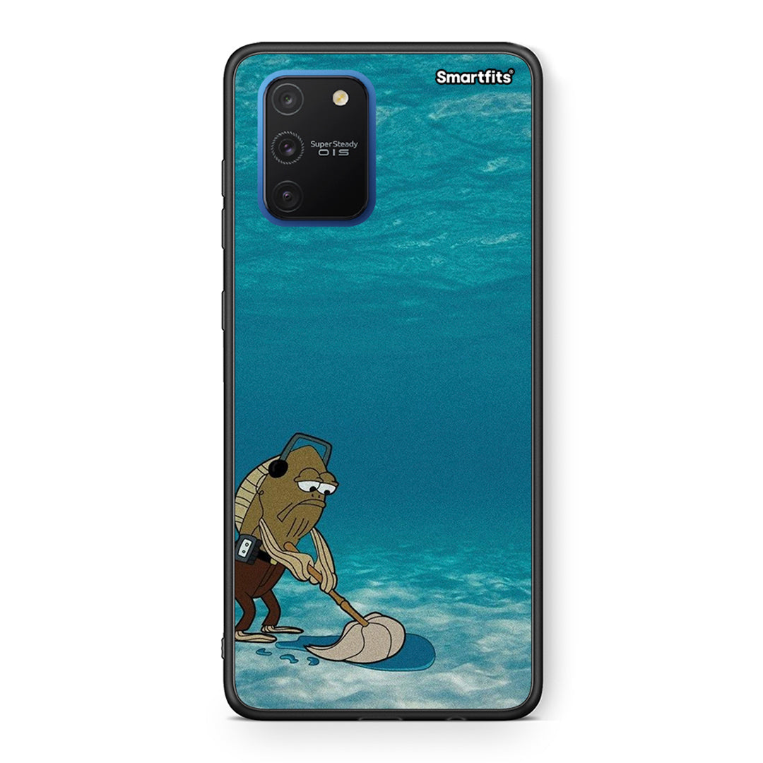 Samsung Galaxy S10 Lite Clean The Ocean Θήκη από τη Smartfits με σχέδιο στο πίσω μέρος και μαύρο περίβλημα | Smartphone case with colorful back and black bezels by Smartfits