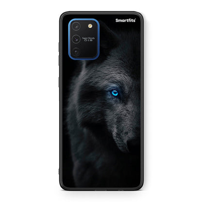 Samsung Galaxy S10 Lite Dark Wolf θήκη από τη Smartfits με σχέδιο στο πίσω μέρος και μαύρο περίβλημα | Smartphone case with colorful back and black bezels by Smartfits