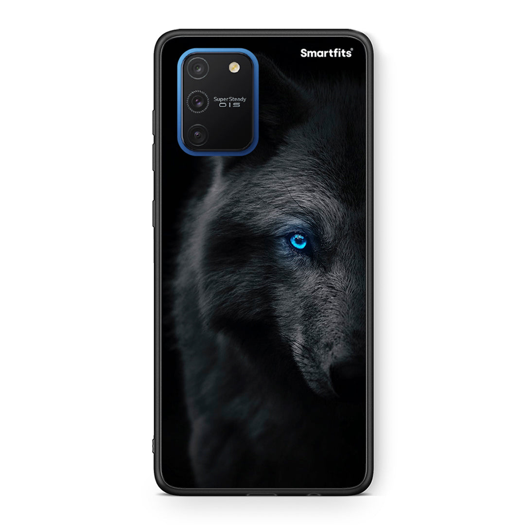 Samsung Galaxy S10 Lite Dark Wolf θήκη από τη Smartfits με σχέδιο στο πίσω μέρος και μαύρο περίβλημα | Smartphone case with colorful back and black bezels by Smartfits