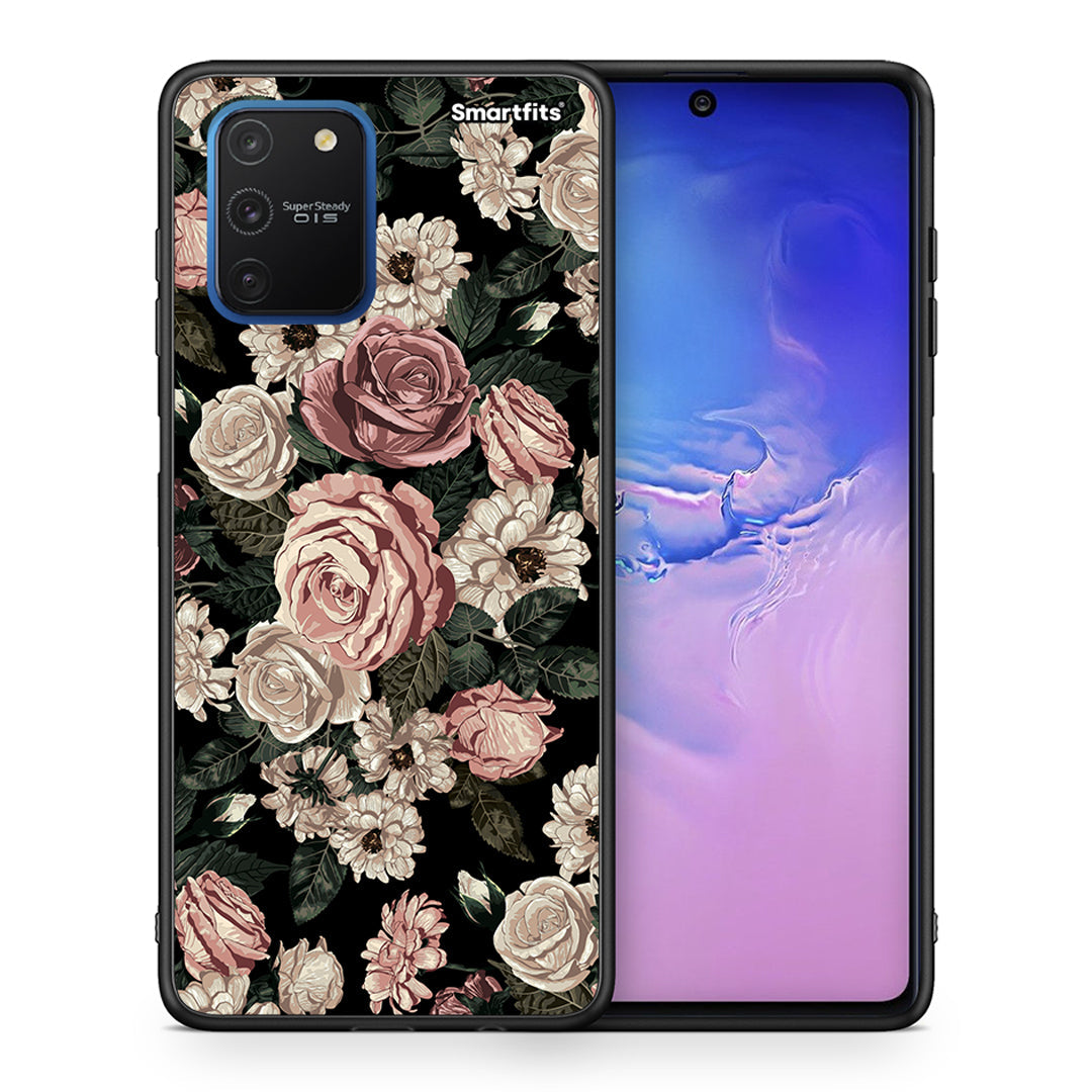 Θήκη Samsung Galaxy S10 Lite Wild Roses Flower από τη Smartfits με σχέδιο στο πίσω μέρος και μαύρο περίβλημα | Samsung Galaxy S10 Lite Wild Roses Flower case with colorful back and black bezels