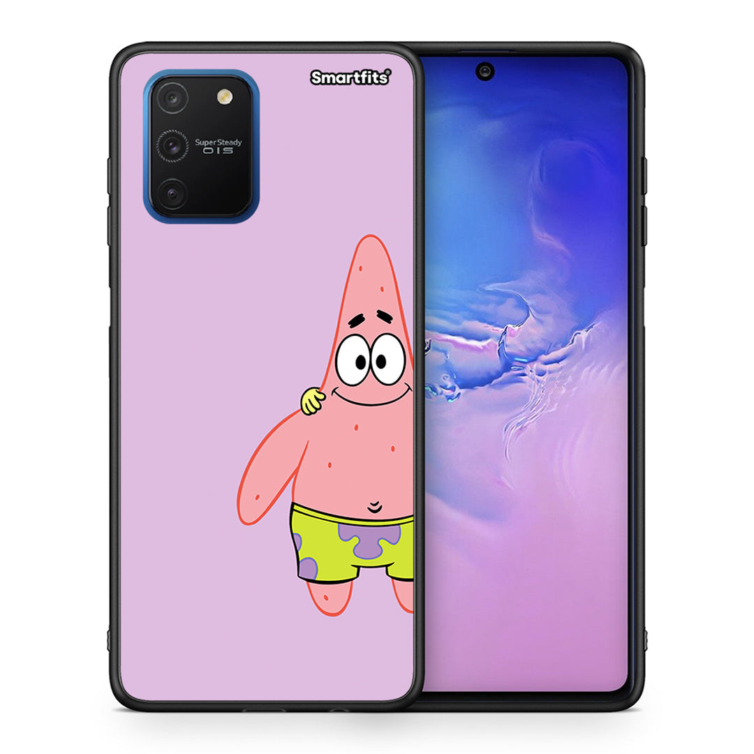 Θήκη Samsung Galaxy S10 Lite Friends Patrick από τη Smartfits με σχέδιο στο πίσω μέρος και μαύρο περίβλημα | Samsung Galaxy S10 Lite Friends Patrick case with colorful back and black bezels