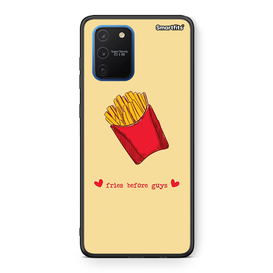 Samsung Galaxy S10 Lite Fries Before Guys Θήκη Αγίου Βαλεντίνου από τη Smartfits με σχέδιο στο πίσω μέρος και μαύρο περίβλημα | Smartphone case with colorful back and black bezels by Smartfits