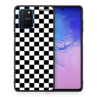 Thumbnail for Θήκη Samsung Galaxy S10 Lite Squares Geometric από τη Smartfits με σχέδιο στο πίσω μέρος και μαύρο περίβλημα | Samsung Galaxy S10 Lite Squares Geometric case with colorful back and black bezels