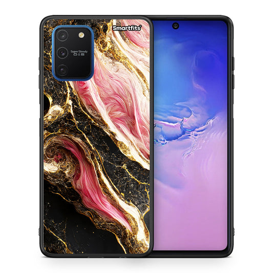 Θήκη Samsung Galaxy S10 Lite Glamorous Pink Marble από τη Smartfits με σχέδιο στο πίσω μέρος και μαύρο περίβλημα | Samsung Galaxy S10 Lite Glamorous Pink Marble case with colorful back and black bezels