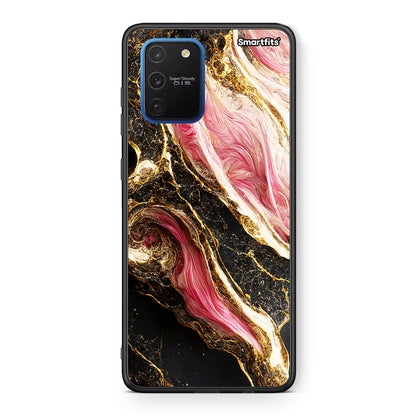 Samsung Galaxy S10 Lite Glamorous Pink Marble θήκη από τη Smartfits με σχέδιο στο πίσω μέρος και μαύρο περίβλημα | Smartphone case with colorful back and black bezels by Smartfits