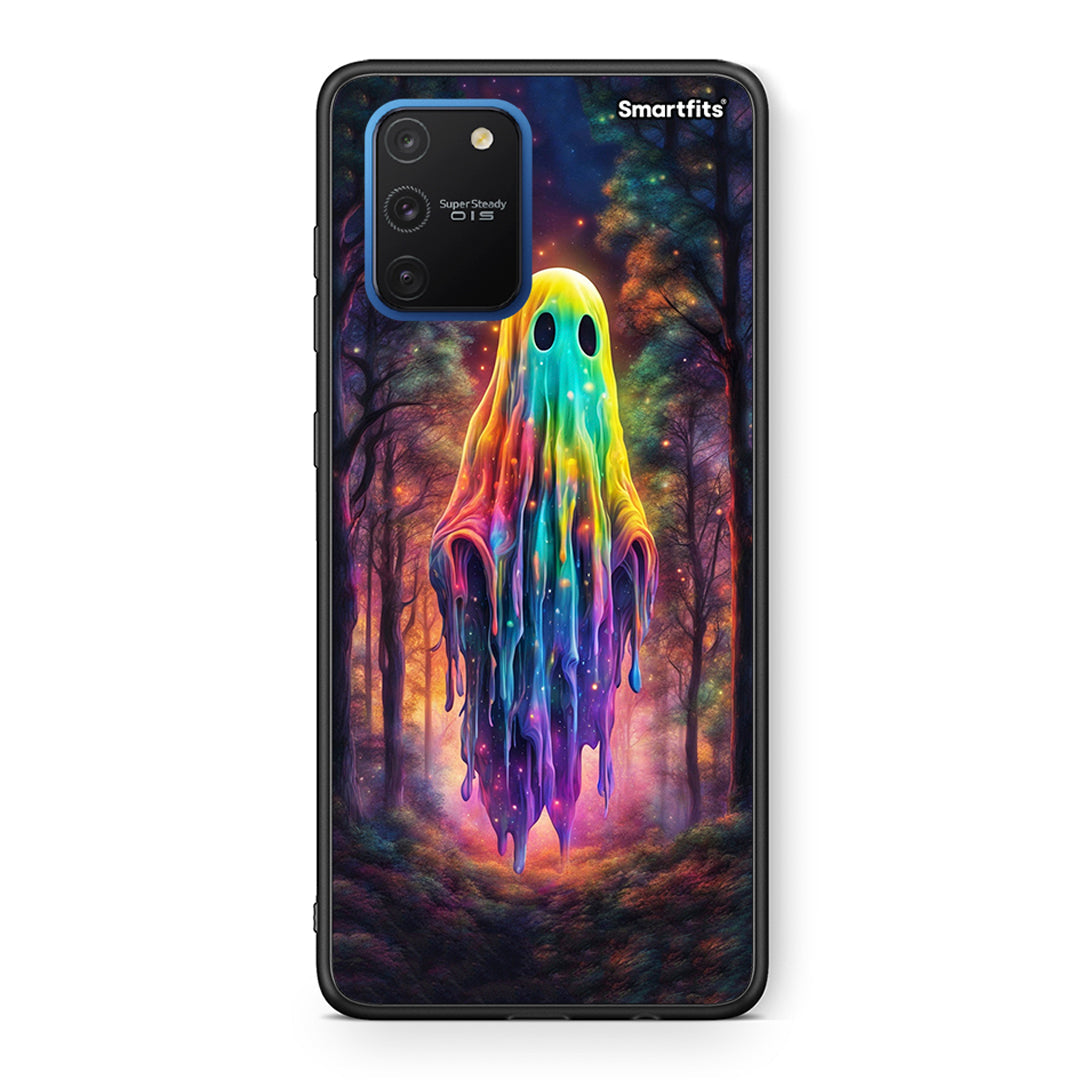 Samsung Galaxy S10 Lite Halloween Ghost θήκη από τη Smartfits με σχέδιο στο πίσω μέρος και μαύρο περίβλημα | Smartphone case with colorful back and black bezels by Smartfits