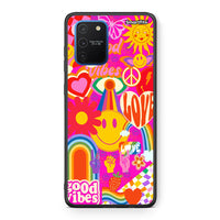 Thumbnail for Samsung Galaxy S10 Lite Hippie Love θήκη από τη Smartfits με σχέδιο στο πίσω μέρος και μαύρο περίβλημα | Smartphone case with colorful back and black bezels by Smartfits