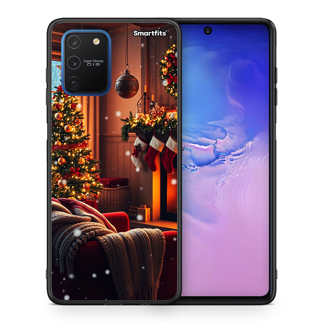 Θήκη Samsung Galaxy S10 Lite Home For Christmas από τη Smartfits με σχέδιο στο πίσω μέρος και μαύρο περίβλημα | Samsung Galaxy S10 Lite Home For Christmas case with colorful back and black bezels