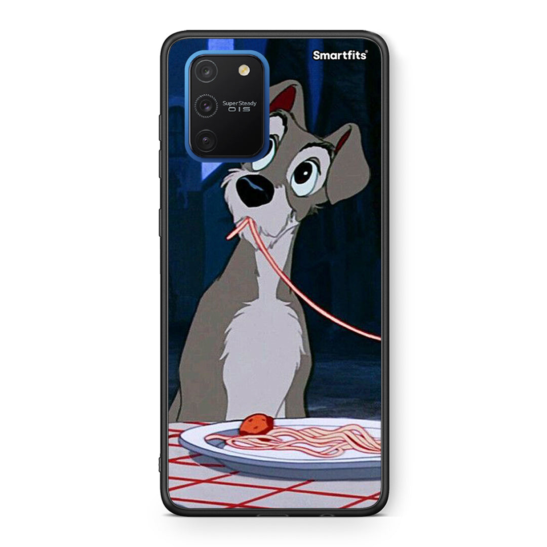 Samsung Galaxy S10 Lite Lady And Tramp 1 Θήκη Αγίου Βαλεντίνου από τη Smartfits με σχέδιο στο πίσω μέρος και μαύρο περίβλημα | Smartphone case with colorful back and black bezels by Smartfits