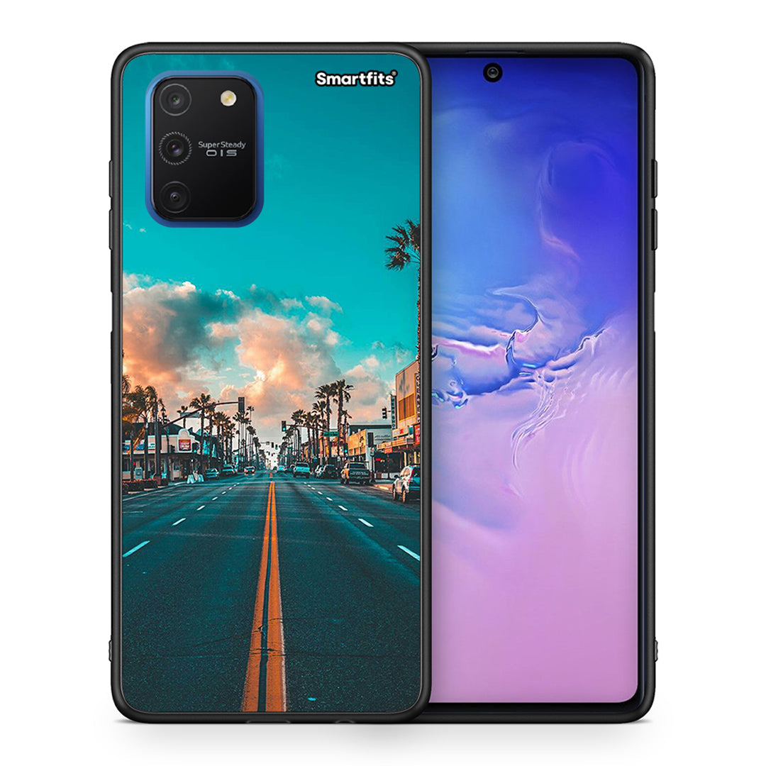 Θήκη Samsung Galaxy S10 Lite City Landscape από τη Smartfits με σχέδιο στο πίσω μέρος και μαύρο περίβλημα | Samsung Galaxy S10 Lite City Landscape case with colorful back and black bezels