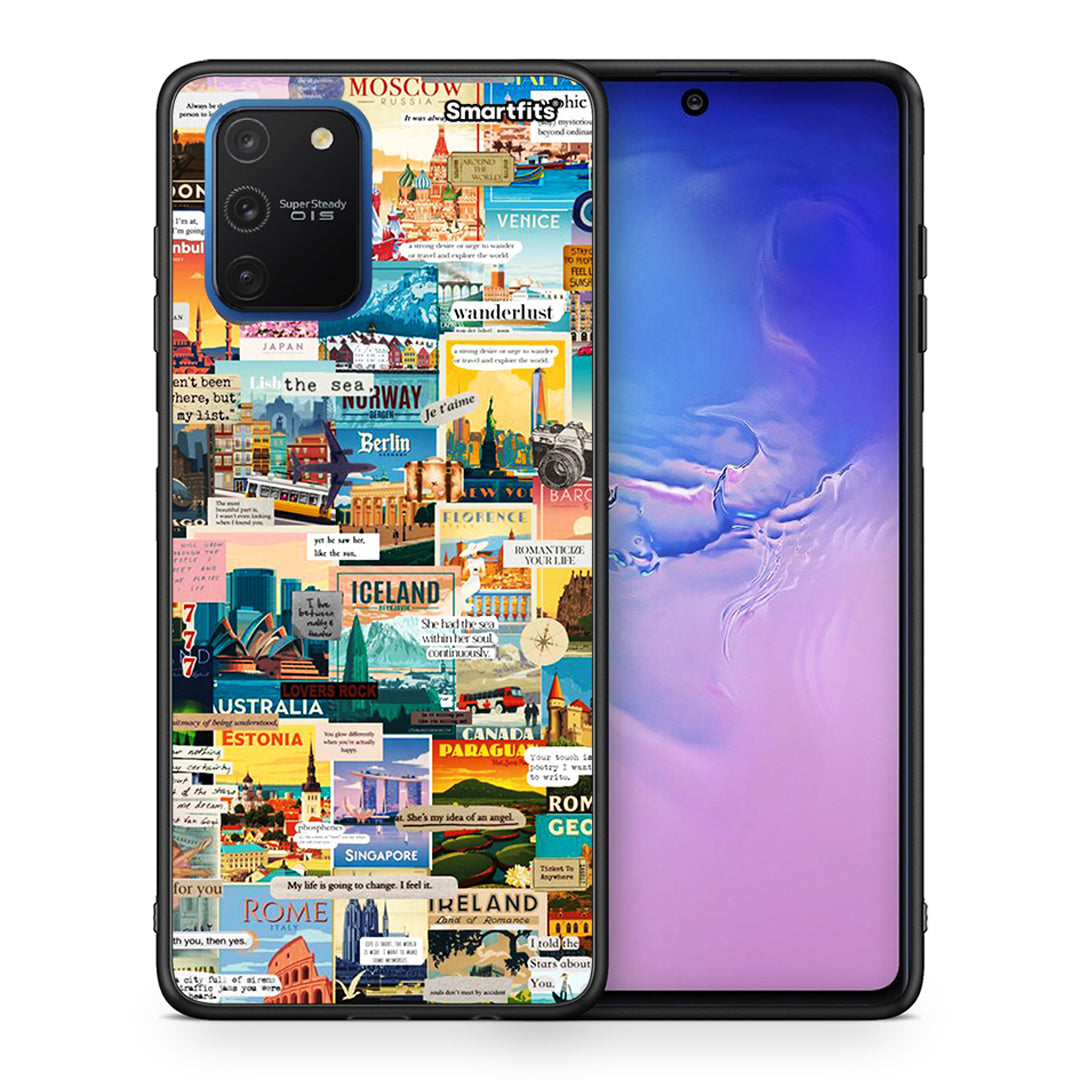 Θήκη Samsung Galaxy S10 Lite Live To Travel από τη Smartfits με σχέδιο στο πίσω μέρος και μαύρο περίβλημα | Samsung Galaxy S10 Lite Live To Travel case with colorful back and black bezels